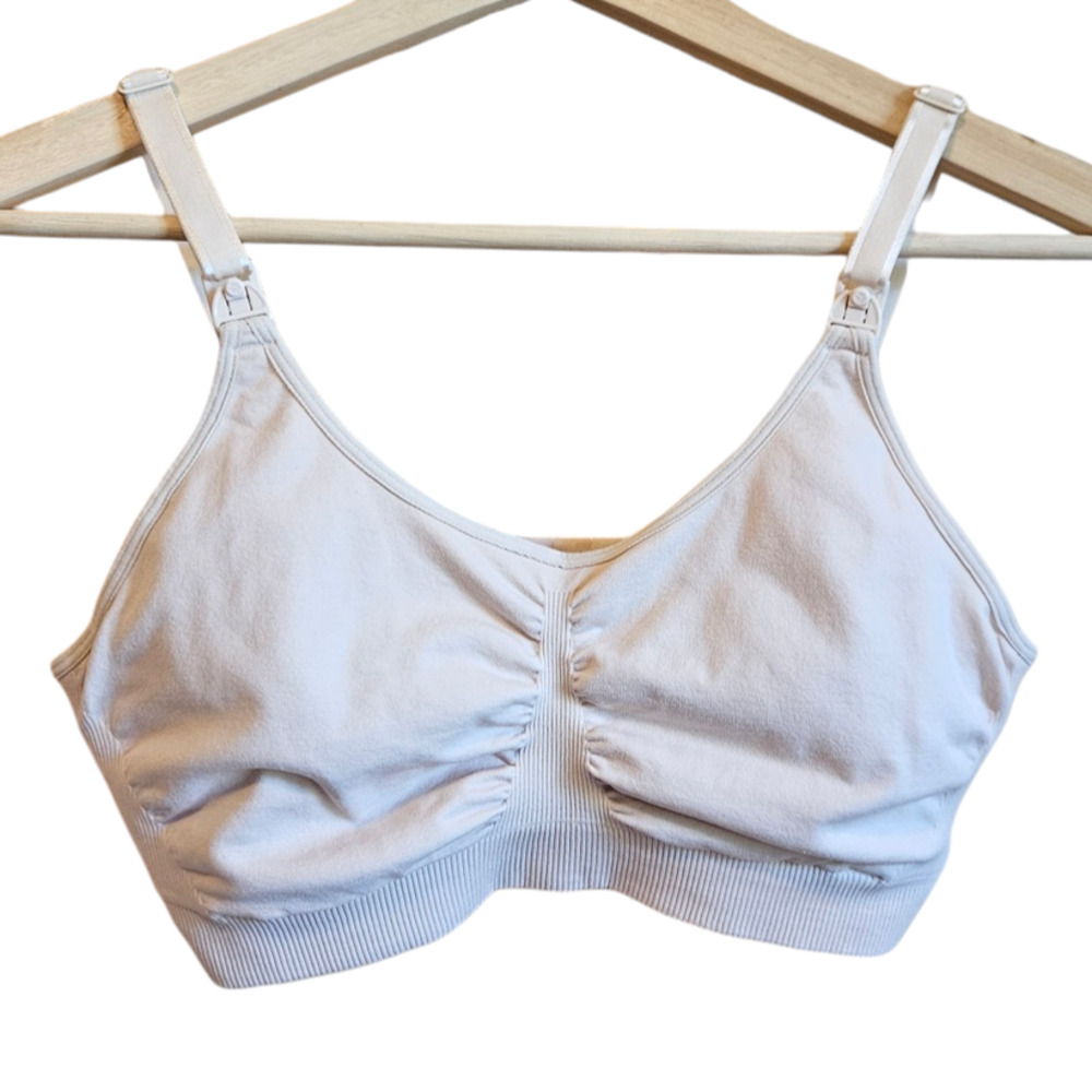 Medela Nursing Maternity Pumping Bra Wire Free Nude Size Large